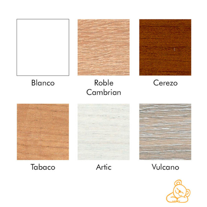 Acabados de madera para el canapé con cajones laterales Pinto